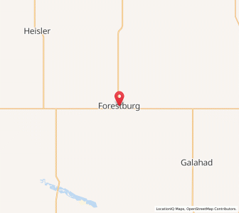 Map of Forestburg, AlbertaAlberta