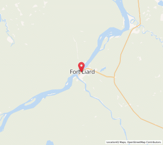 Map of Fort Liard, Northwest TerritoriesNorthwest Territories