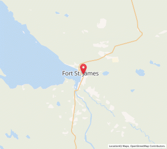 Map of Fort Saint James, British ColumbiaBritish Columbia