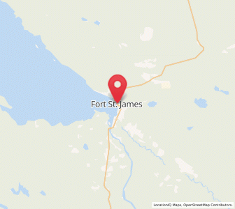Map of Fort St James, British Columbia