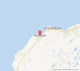 Map of Fortune, Newfoundland & LabradorNewfoundland and Labrador