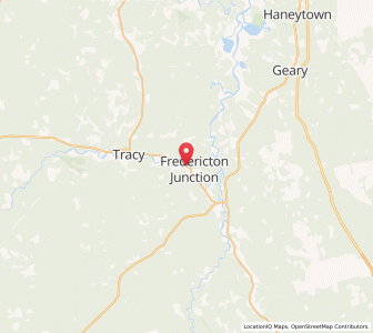 Map of Fredericton Junction, New BrunswickNew Brunswick