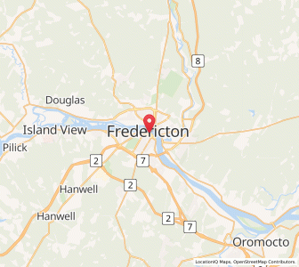 Map of Fredericton, New BrunswickNew Brunswick