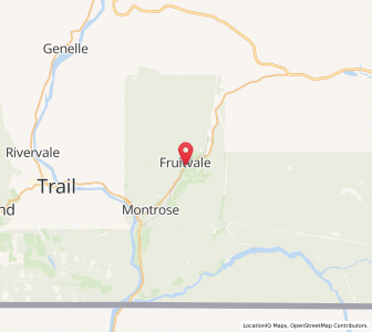 Map of Fruitvale, British ColumbiaBritish Columbia