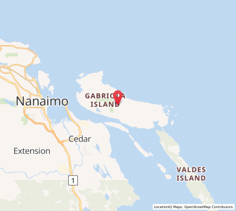 Map of Gabriola, British ColumbiaBritish Columbia