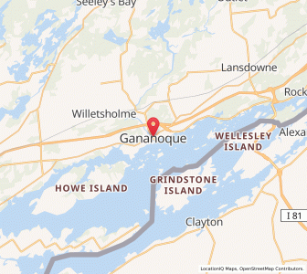 Map of Gananoque, OntarioOntario