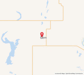 Map of Gem, AlbertaAlberta