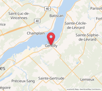 Map of Gentilly, Quebec