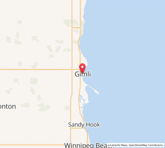Map of Gimli, ManitobaManitoba
