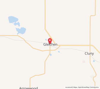 Map of Gleichen, AlbertaAlberta