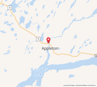 Map of Glenwood, Newfoundland & LabradorNewfoundland and Labrador