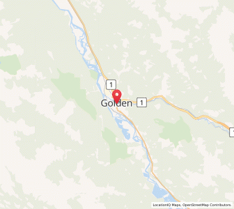 Map of Golden, British ColumbiaBritish Columbia