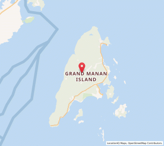 Map of Grand Manan, New BrunswickNew Brunswick