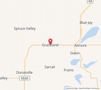 Map of Grassland, AlbertaAlberta