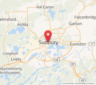 Map of Greater Sudbury, Ontario