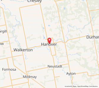 Map of Hanover, OntarioOntario