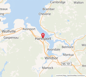 Map of Hantsport, Nova ScotiaNova Scotia