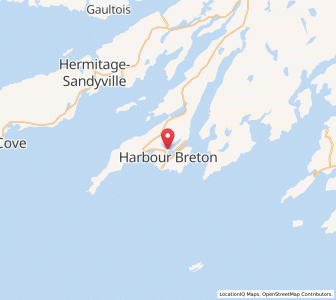 Map of Harbour Breton, Newfoundland & LabradorNewfoundland and Labrador