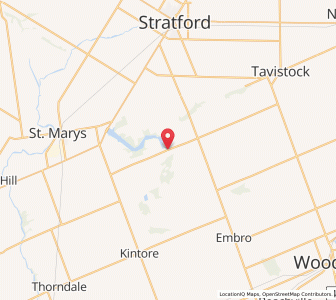 Map of Harrington, Ontario