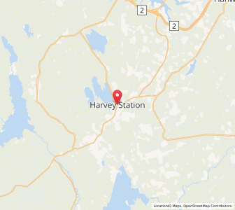 Map of Harvey, New BrunswickNew Brunswick