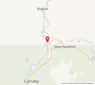 Map of Hazelton, British ColumbiaBritish Columbia