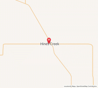 Map of Hines Creek, AlbertaAlberta