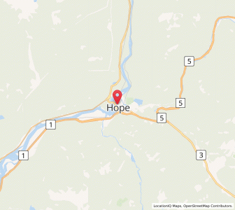 Map of Hope, British ColumbiaBritish Columbia