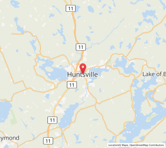Map of Huntsville, OntarioOntario