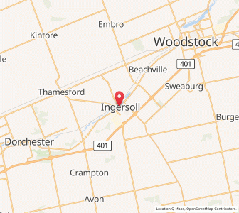 Map of Ingersoll, OntarioOntario