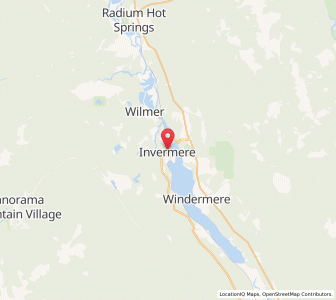 Map of Invermere, British ColumbiaBritish Columbia