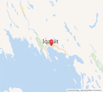 Map of Iqaluit, NunavutNunavut