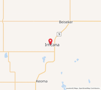 Map of Irricana, AlbertaAlberta