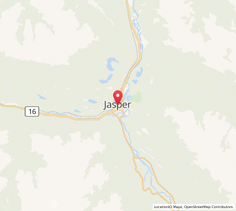 Map of Jasper, AlbertaAlberta