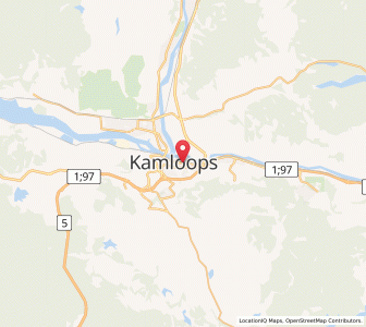 Map of Kamloops, British ColumbiaBritish Columbia
