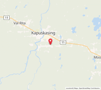Map of Kapuskasing, OntarioOntario