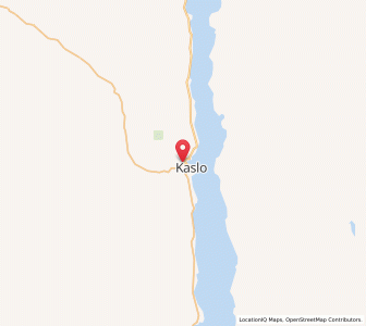 Map of Kaslo, British ColumbiaBritish Columbia