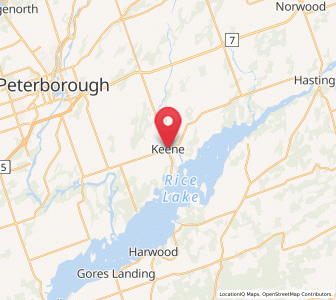 Map of Keene, Ontario