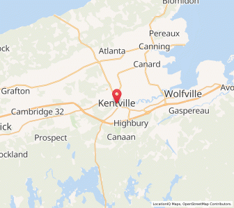 Map of Kentville, Nova ScotiaNova Scotia