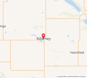 Map of Killarney, ManitobaManitoba