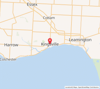 Map of Kingsville, OntarioOntario