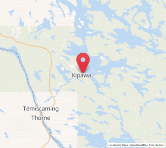 Map of Kipawa, Quebec