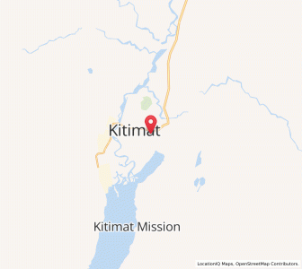 Map of Kitimat, British ColumbiaBritish Columbia