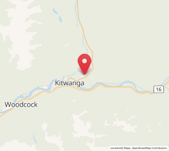 Map of Kitwanga, British Columbia
