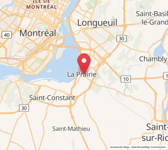 Map of La Prairie, Quebec