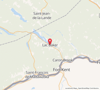 Map of Lac Baker, New BrunswickNew Brunswick