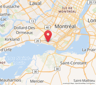 Map of Lachine, Quebec