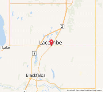Map of Lacombe, AlbertaAlberta