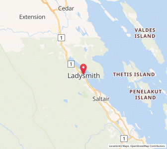 Map of Ladysmith, British ColumbiaBritish Columbia