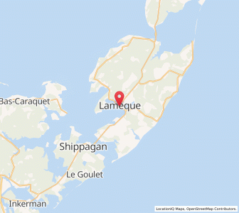 Map of Lamèque, New BrunswickNew Brunswick