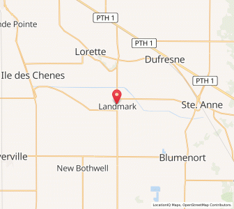 Map of Landmark, ManitobaManitoba